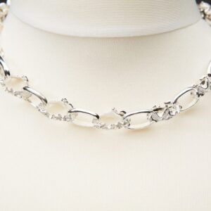 Chunky textured quince Sterling silver handmade belcher chain