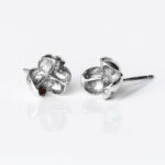 Silver-Allium-flower-earrings