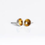 Sterling silver acorn cup stud earring