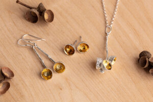 Acorn drop sterling silver jewellery