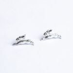 Sterling silver handmade Hare stud earrings janeorton.com