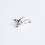 Handmade sterling silver hare with pin and tack