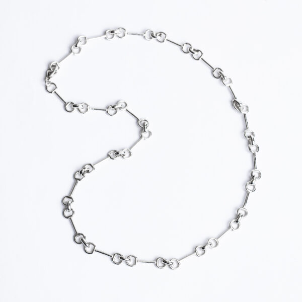 Sterling Silver Snaffle necklace with 20 links Chucky weight