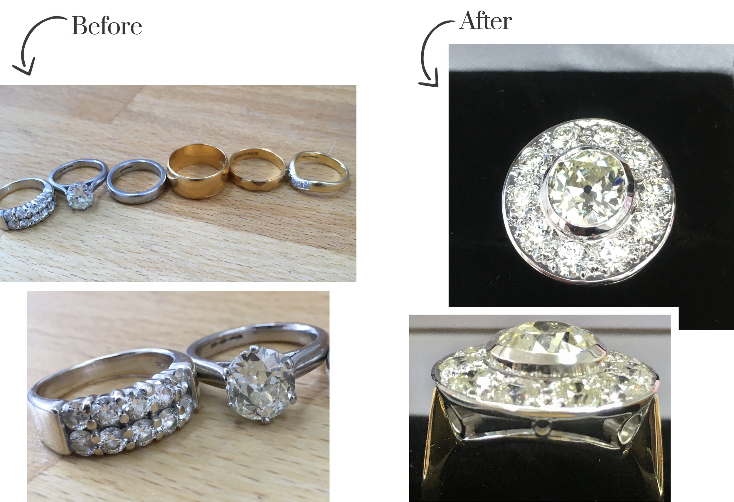 Old wedding hot sale rings redesigned