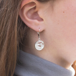Cactus core sterling silver earrings