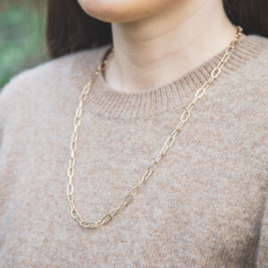 Paper-clip-gold-chain-9ct-handmade