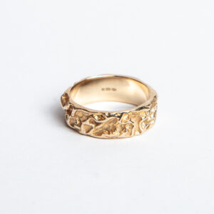 Gold-yellow- chunky-quince- textured-ring -Jane-orton