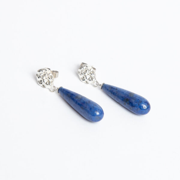 Dumortierite-gemstone-drop-dangling-earrings