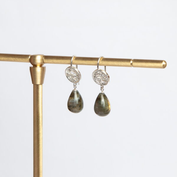 Labradorite-dangle -silver earrings